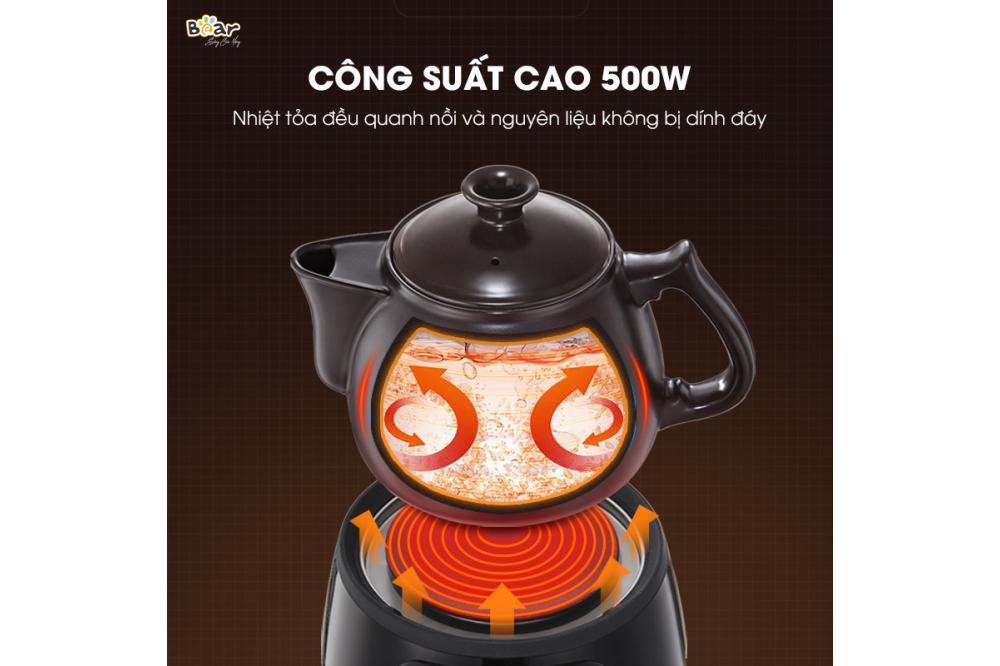 Công suất cao, nhiệt tỏa đều 360 độ