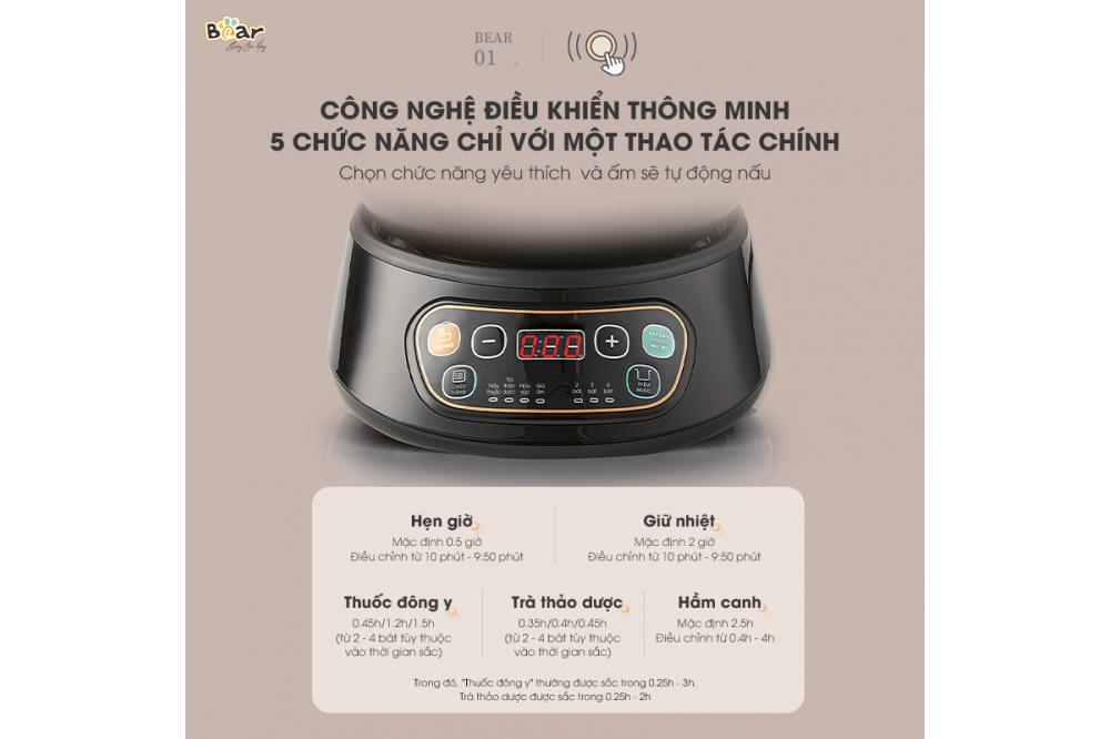 Bảng điều khiển của ấm sắc thuốc điện