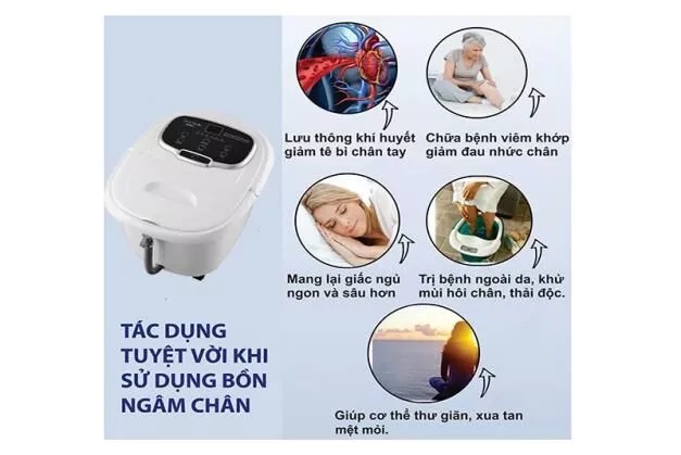 Tác dụng khi sử dụng bồn ngâm chân