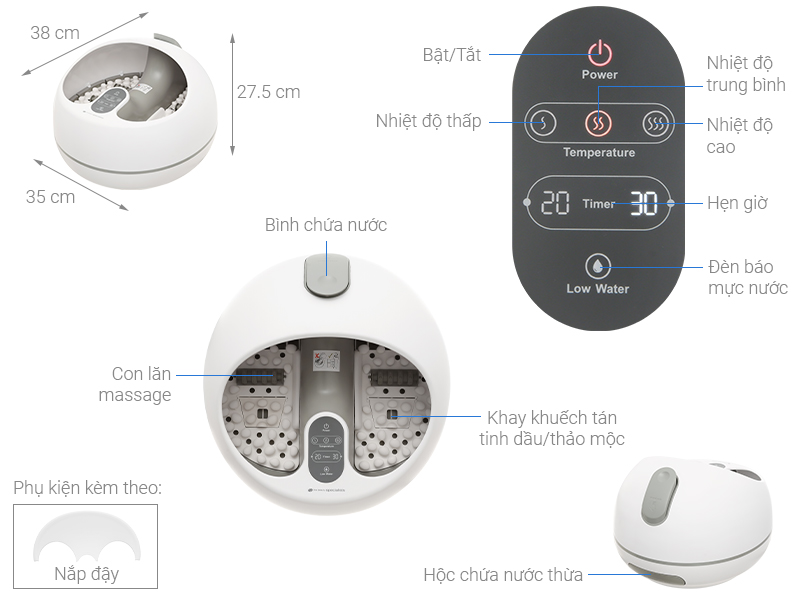 Cấu tạo của bồn xông hơi Rio FTBH9